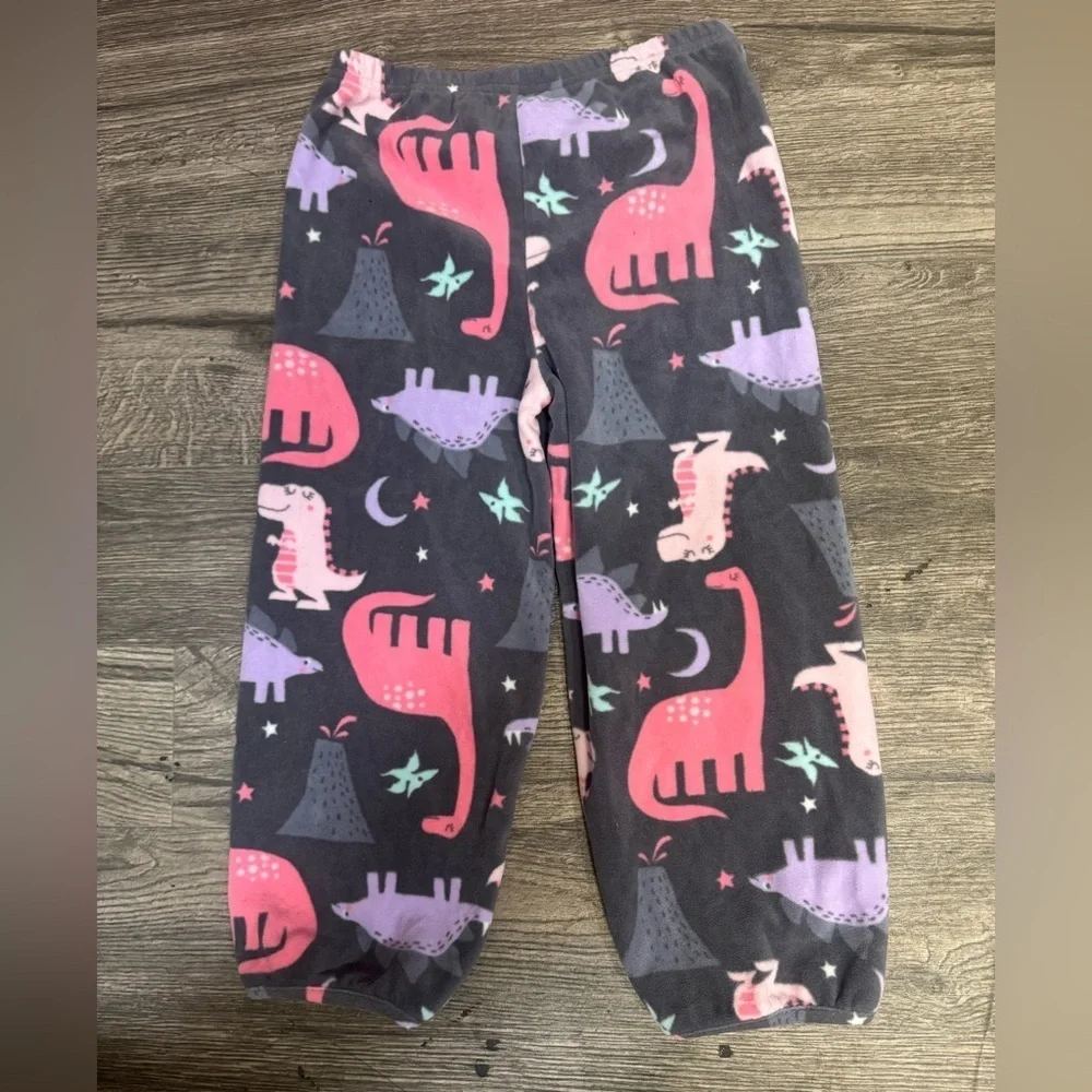 Carter's Pink and Gray Dinosaur Pajama Set